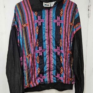 Vintage Colorful Patterned Winderbreaker Jacket